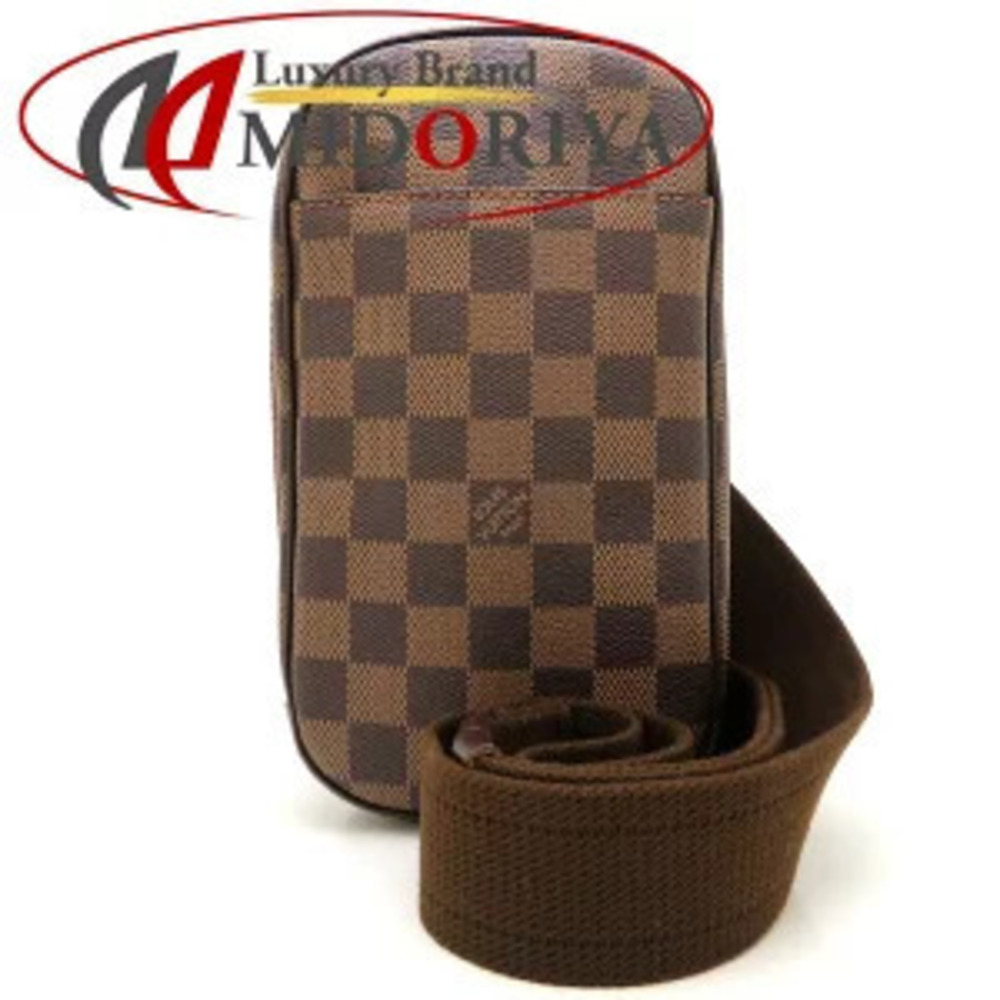 Louis Vuitton Damier Pochette Gange Bag Crossbody Bag Canvas Leather Ebene Brown